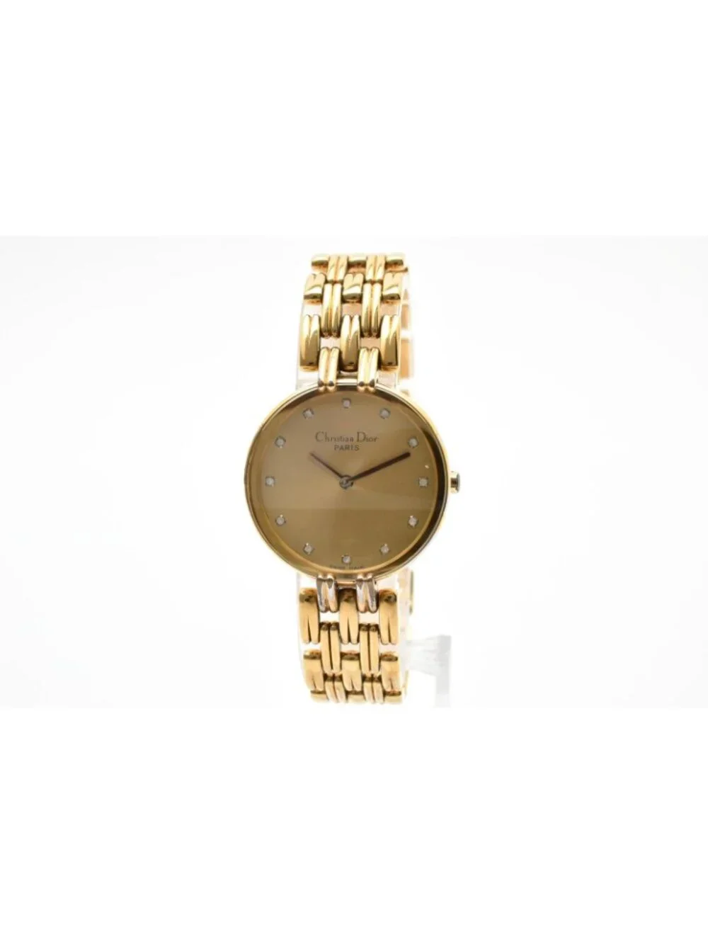 Dior 46 155 Quartz Watch Gold Dial Color Vintage